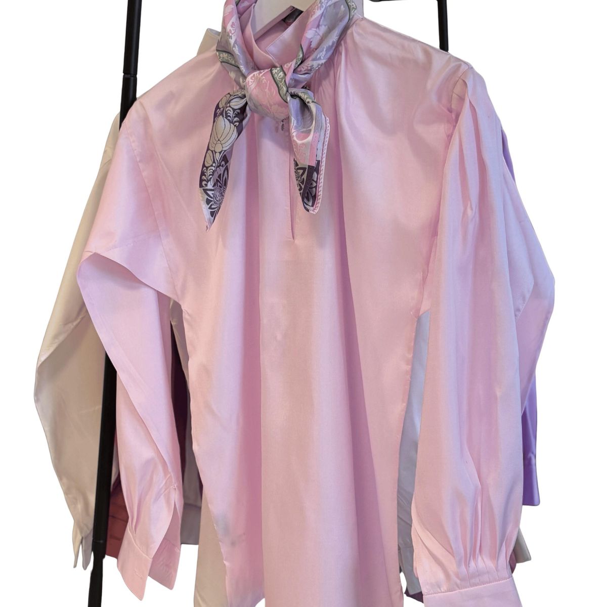 Silkeskjorte lys rosa