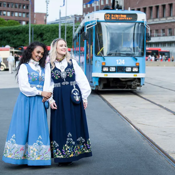 Hovedbilde Oslobunad dame - lyseblå 